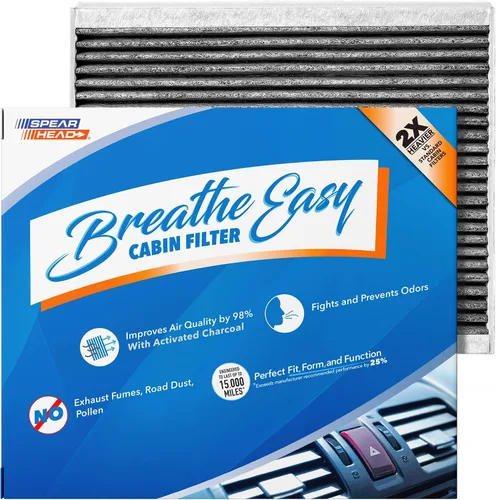 Vista 29 de Spearhead Odor Defense Breathe Easy - Filtro de cabina para AC y calentador Compatible con Chrysler 200 2015-17, Cherokee 2014-18 como OEM Hasta