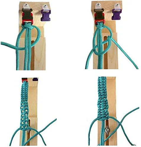 Vista 5 de Afantti Kit de pulsera de cuerda de paracaídas con accesorios de paracaídas 10 cuerdas para hacer pulseras de niña