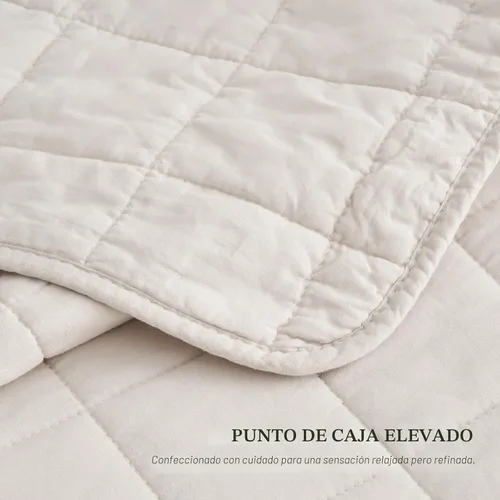Vista 3 de EVERGRACEHOME - Juego de edredón de punto de caja 100% algodón, tamaño Queen, abedul Garment-Washed Softness, Lightweight All-Season Warmth, Cozy