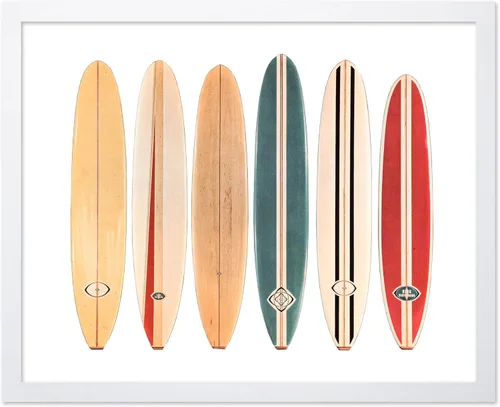 Vista 26 de Poster Master Póster clásico costero, impresión acuática vintage, regalo para artistas, amigos, atrapa las olas, surfistas en el mar, playa, costa