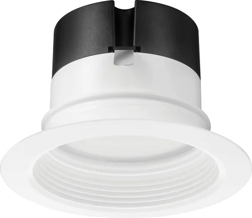 Vista 2 de Juno 4BEMW SWW5 90CRI CP6 M2 E-Series LED empotrable, moldura deflectora, 4 pulgadas, color blanco (paquete de 12)