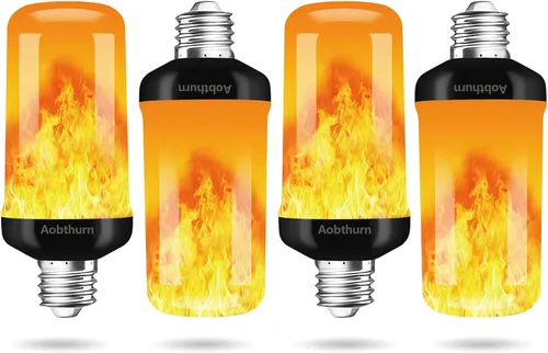 Vista 9 de aobthurn Bombillas de Luz de Llama, Bombilla LED de Efecto de Llama de 4 Modos, Base E26 Bombilla de Luz Parpadeante con Sensor de Gravedad