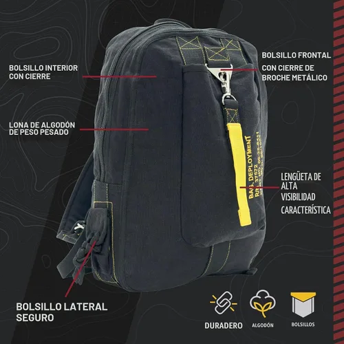 Vista 3 de Rothco Bolsa de vuelo de lona vintage - Mochila de viaje robusta y espaciosa Verde oliva (Olive Drab)