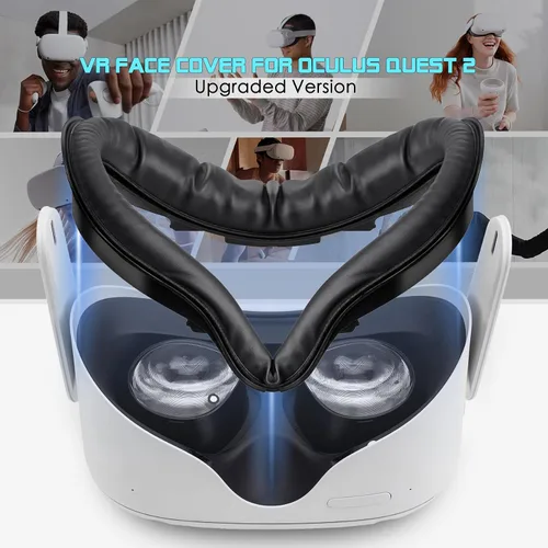 Vista 6 de Soporte de interfaz facial para Meta Oculus Quest 2, compatible con Oculus Quest 2, espaciador original, cojín de espuma sintética a prueba