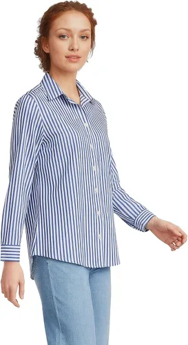 Vista 11 de Lands' End - Camisa de manga larga de cordón Pinwale para mujer