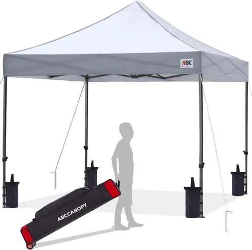 Vista 54 de ABCCANOPY Toldo Desplegable – Carpa/Toldo Portátil para Patio Exterior de 8 x 8 Pies, Resistente para Patio Trasero y Terraza con 4 Sacos de Arena