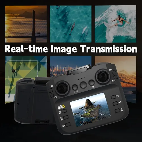 Vista 3 de Toladrone TD12LCD Drone con pantalla LCD Control remoto Motor sin escobillas WiFi Transmisión en tiempo real Drones para adultos Dron con cámara