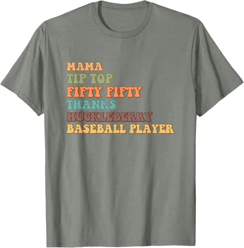 Vista 25 de Mama Tip-Top Fifty Fifty Thanks Huckleberry - Camiseta de béisbol, Negro