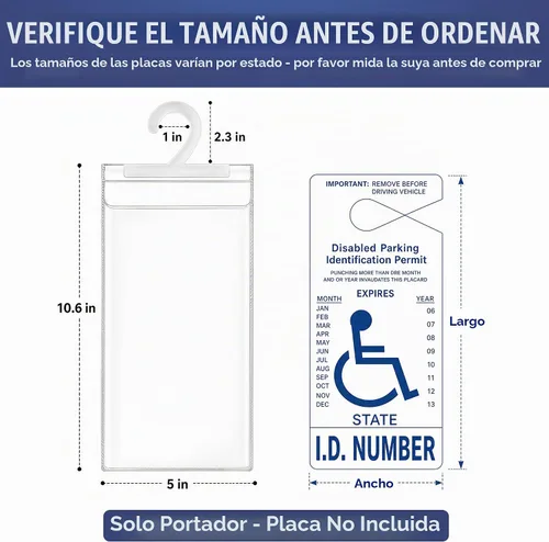 Vista 3 de LotFancy Soporte para Placa de Discapacitado para Auto, Paquete de 3, Soporte para Letrero de Permiso de Estacionamiento para Discapacitados