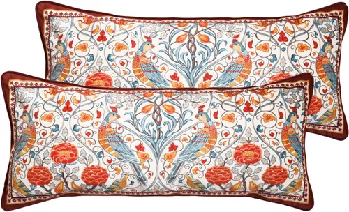 Vista 113 de patdrea Funda de almohada de terciopelo francés de diseño, 18 x 18 pulgadas Aviario