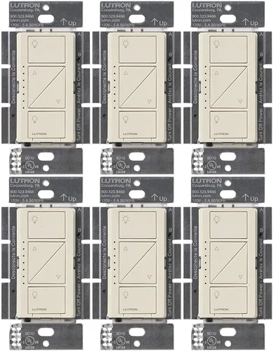 Vista 28 de Lutron Caseta - Interruptor de atenuación inteligente original (requiere Lutron Smart Hub), para luces LED, 150 vatios, un solo polo/3 vías, no Negro