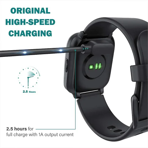 Vista 3 de Compatible con el cargador de reloj inteligente LESHIDO, cable de carga USB magnético de repuesto, cable de carga compatible con LESHIDO CS08