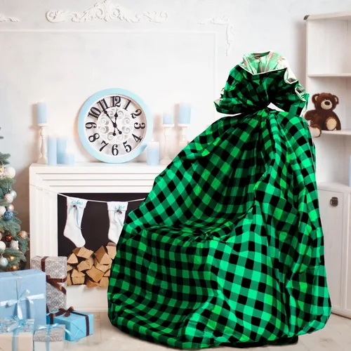 Vista 6 de Teling 2 piezas de 80 x 60 pulgadas bolsas de regalo para bicicleta jumbo de Navidad, bolsas de regalo de bicicleta extragrandes de plástico