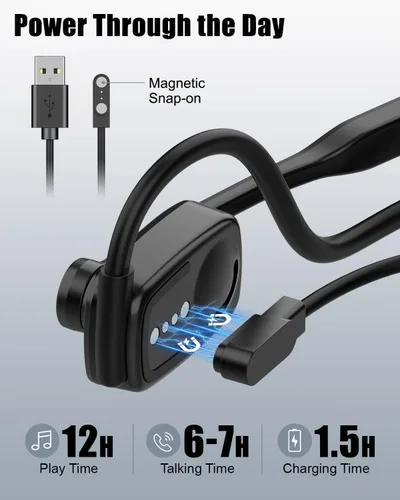 Vista 6 de Auriculares inalámbricos con micrófono ENC con cancelación de ruido Negro