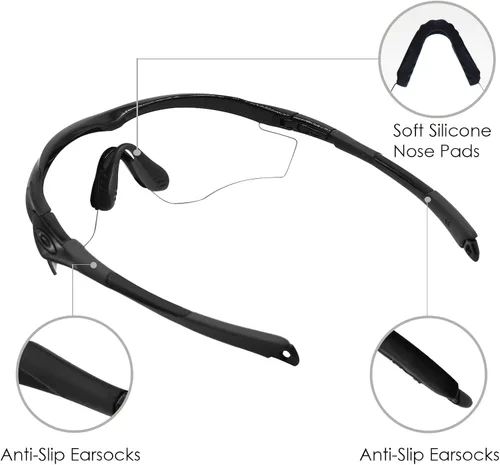 Vista 4 de BLAZERBUCK Kits de calcetines de repuesto para gafas de sol Oakley M2 Frame XL