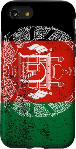 Vista 17 de iPhone 11 Pro Max Grunge bandera de Afganistán Vintage South Asia Pashto Dari estuche de regalo