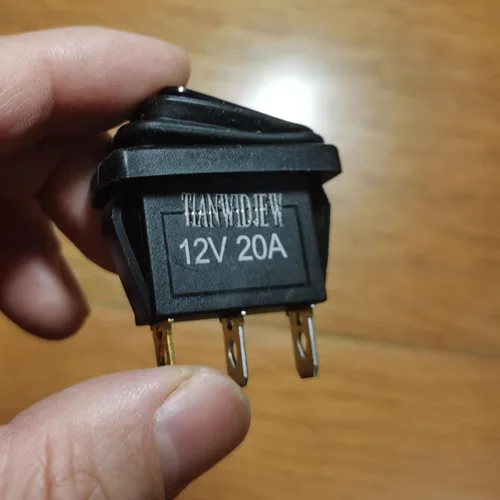 Vista 7 de Interruptor basculante de 12 V impermeable 5 piezas - Interruptor de palanca de 12 voltios con 3 cables desmontables de 20 cm, interruptores