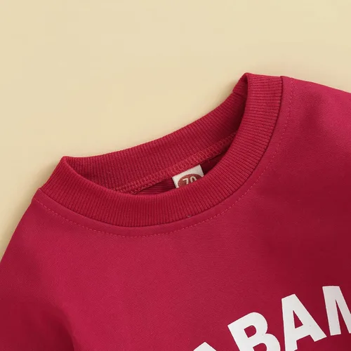 Vista 4 de Eadrioss Traje de fútbol para bebé recién nacido, niños y niñas, camiseta de cuello redondo, sudadera con cuello redondo