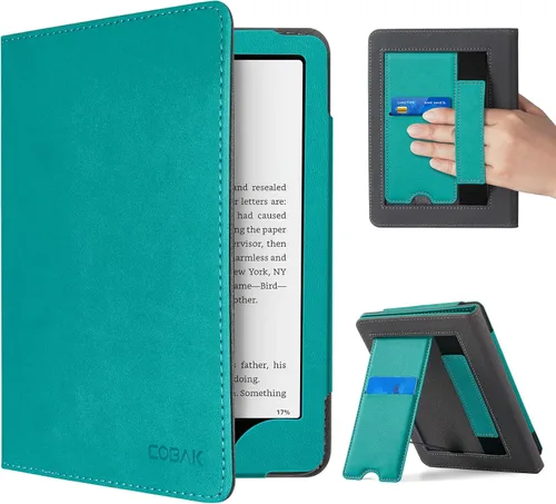 Vista 35 de CoBak Funda con soporte para Kindle Paperwhite - Funda de piel sintética duradera con función de apagado y encendido automático, ranura