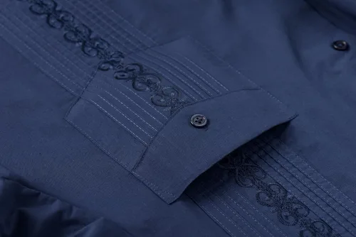 Vista 4 de Camisas guayabera de manga larga para hombre