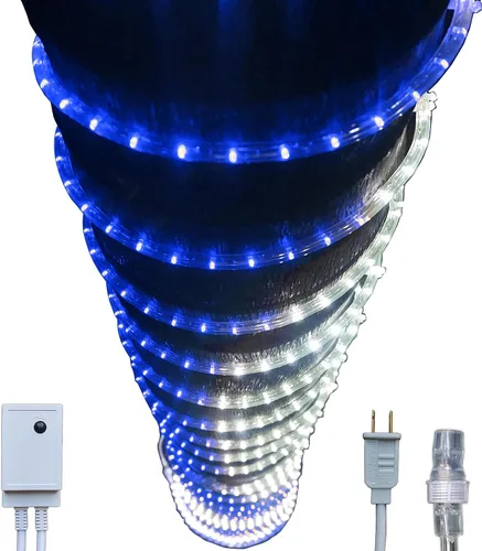 Vista 20 de Russell Decor Cuerda de luces LED con controlador regulable de 4 niveles para Navidad, 4 de julio, Día de los Caídos, decoración de vacaciones