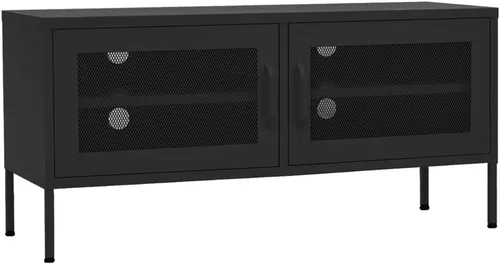 Vista 2 de Soporte de TV, soportes de televisión, centro de entretenimiento multimedia y armarios de almacenamiento, para sala de estar, dormitorio, mueble