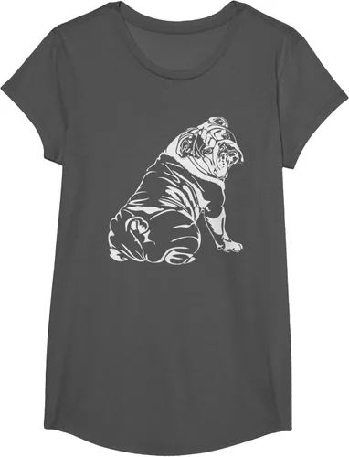 Vista 33 de Gracioso Bulldog Inglés playera perro Hund playera regalo, Azul (Heather blue)