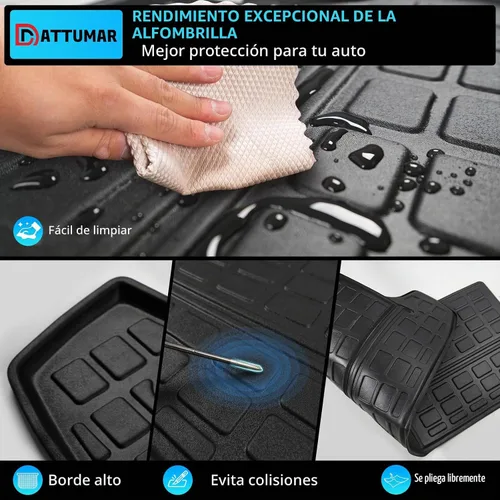 Vista 8 de Tapete de carga compatible con Toyota 4 Runner 2010-2024 de 7 asientos, tapete de carga para maletero, protector de asiento trasero de TPE 2023