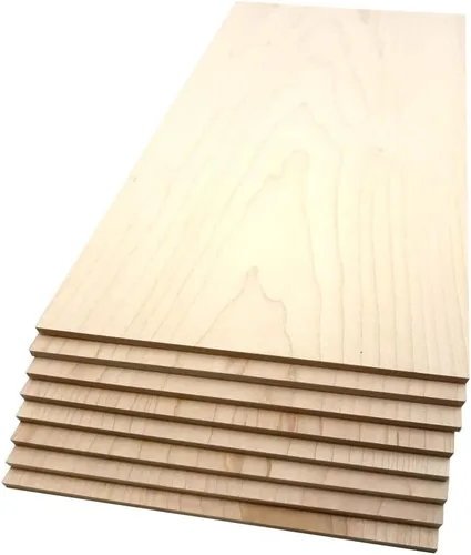 Vista 17 de Tablones de Madera Dura de Arce - Paquete de 2 Madera de Arce Dura para Manualidades de Madera Sin Terminar - 1/4'' (6mm) 100% Madera Dura Pura