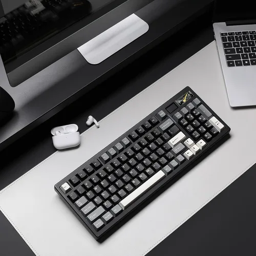 Vista 9 de YUNZII IF99 Teclado mecánico inalámbrico para juegos con pantalla LCD inteligente, QMKVIA BT2.4GUSB-C programable BT2.4GUSB-C montado en junta