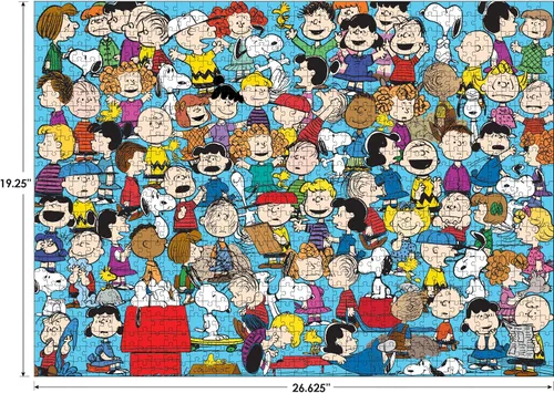 Vista 5 de RoseArt - Peanuts - Cast of Characters - Rompecabezas de 1000 piezas para adultos