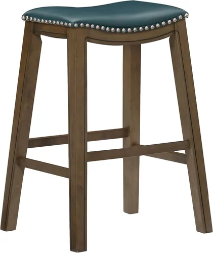 Vista 16 de Homelegance Ordway Taburetes de Altura de Comedor de Madera Maciza - Taburetes de Altura de Mesa Estilo Silla de Montar para Comedor de Transición