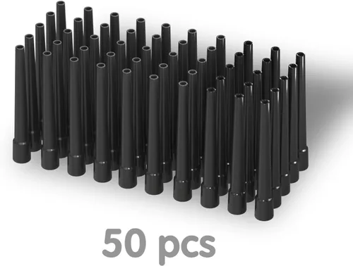 Vista 2 de Black LINE - Puntas de cachimba – Boquilla desechable negro – 50 puntas extra largas de plástico para cachimba de 3.75 pulgadas