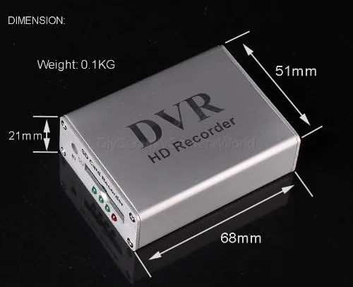 Vista 8 de Mini HD 1 canal Super-Smart Mini DVR, tarjeta SD de la ayuda, compresión video H.264/H.265 en tiempo real