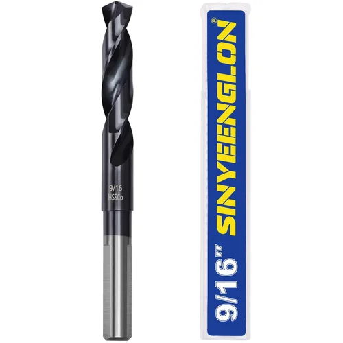 Vista 24 de 1inch Drill Bit for Metal and Hardened Steel, M35 Cobalt 1/2 Inch Reduced Shank Industrial Grade Heavy Duty Drill Bit, with Index Storage Case