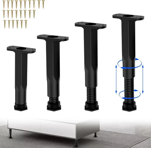 Vista 14 de Patas de soporte de cama ajustables, soporte central telescópico de 5.1 a 8.6 pulgadas