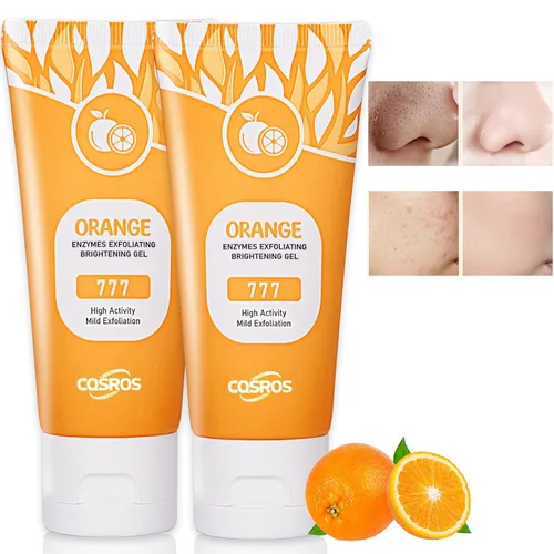 Vista 9 de Gel exfoliante FAIRYTALESPACE de naranja para rostro y cuerpo, gel de peeling de naranja, limpieza profunda de los poros, quita puntos negros