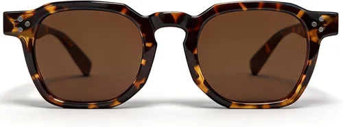 Vista 9 de VISOONE Square Sunglasses Women Men Retro Thick Frame Rivet Deisgn Patty