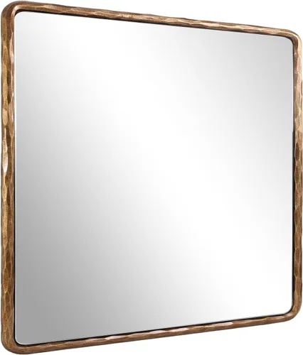 Vista 24 de ANDY STAR Espejos de Baño Negros Forjados a Mano para Pared, 22 x 30 Pulgadas Marco de Metal de Acero Sólido Vintage Espejo de Tocador de Baño