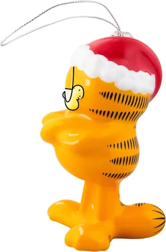 Vista 4 de WondaPop Garfield - Adorno para árbol de Navidad de 4.5 pulgadas, decoración de árbol para interiores y exteriores, decoración navideña para el hogar