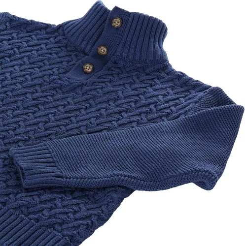 Vista 4 de Gioberti Jersey De Cuello Mock Para Niños Y Adolescentes Azul real