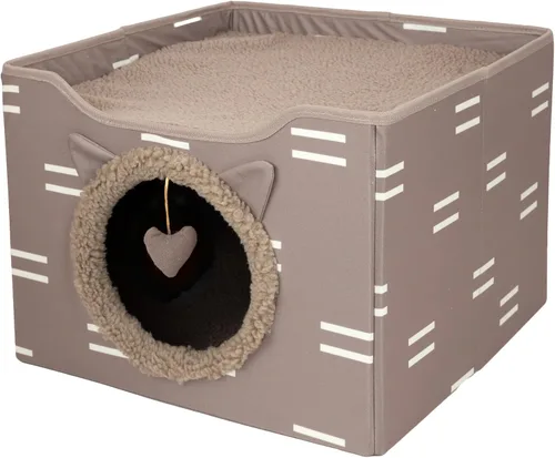 Vista 10 de Kitty City Muebles de cubo para gatos de interior, cubo gris