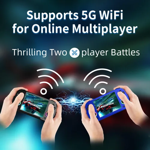 Vista 6 de RG40XX H Handheld Game Console RG40XXH Retro Gaming Console 4.0'' IPS Screen with 64G TF Card Pre-Installed Games Linux System Supports 5G WiFi
