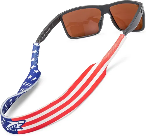 Vista 15 de Pilotfish Correa de neopreno para lentes de sol, retenedor de gafas de neopreno, cordón flotante seguro para lentes de sol con extremos Azteca