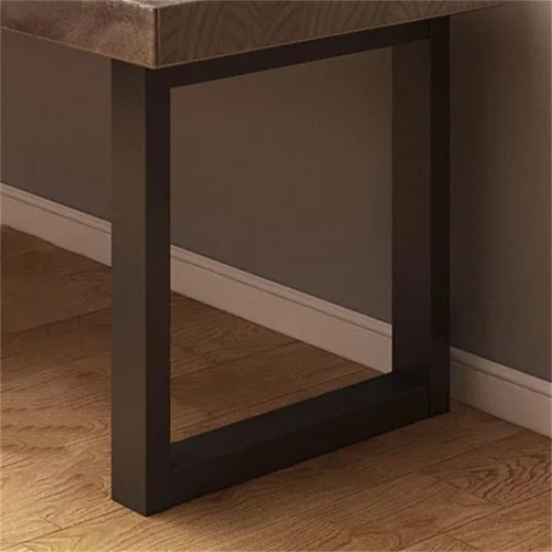 Vista 7 de LAKIQ Escritorio rectangular de madera maciza contemporánea, escritorio de oficina en casa, mesa de trabajo en casa, escritorio para computadora