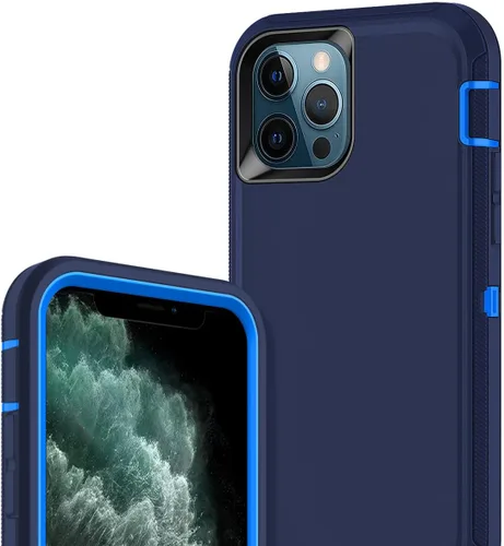 Vista 2 de I-HONVA Funda para iPhone 11 Pro a prueba de golpes, a prueba de polvo y caídas, 3 capas de protección de cuerpo completo sin protector de pantalla
