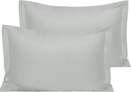 Vista 41 de NTBAY Fundas de almohada estándar de algodón – Fundas de almohada de algodón egipcio de 500 hilos, paquete de 2 fundas de almohada Oxford súper