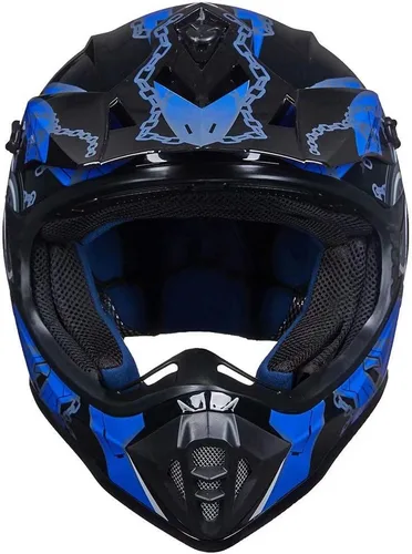 Vista 3 de ILM Casco de cara completa para motocicleta, motocross y cuatrimoto para niños y jóvenes, aprobado por el Departamento de Transporte de Estados