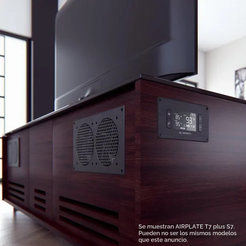Vista 8 de AC Infinity AIRPLATE T7 sistema de refrigeración silencioso con termostato para sistemas de Home Theater