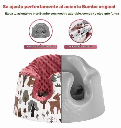 Vista 5 de mamatepe Funda de asiento compatible con asiento Bumbo y Nuby, accesorios de asientos elevadores, funda suave y transpirable para bebé, niña y niño